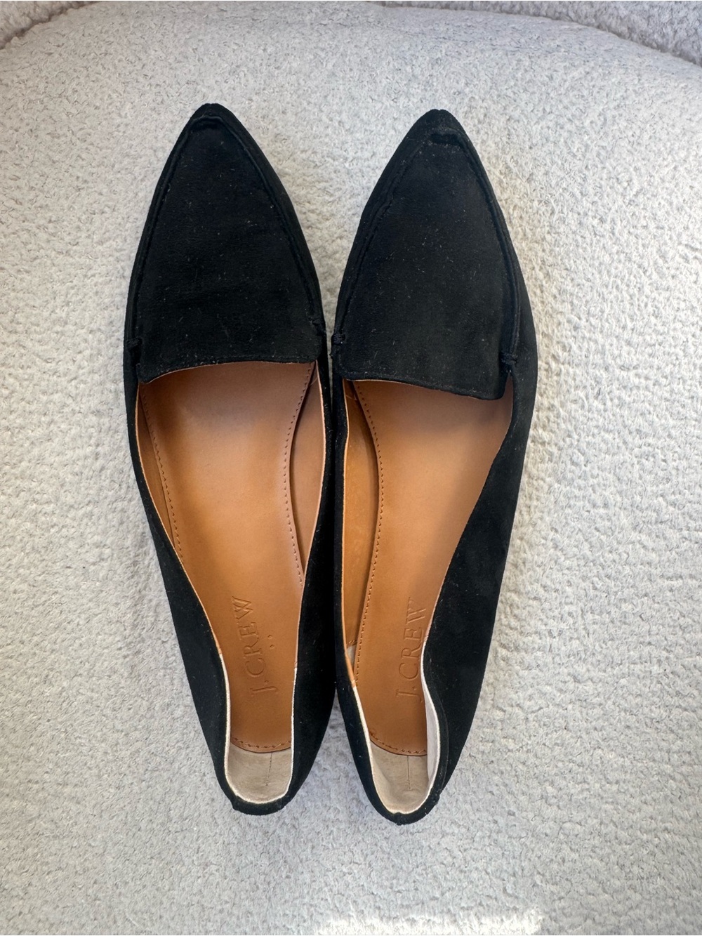 J. Crew Black Suede Pointed Flats